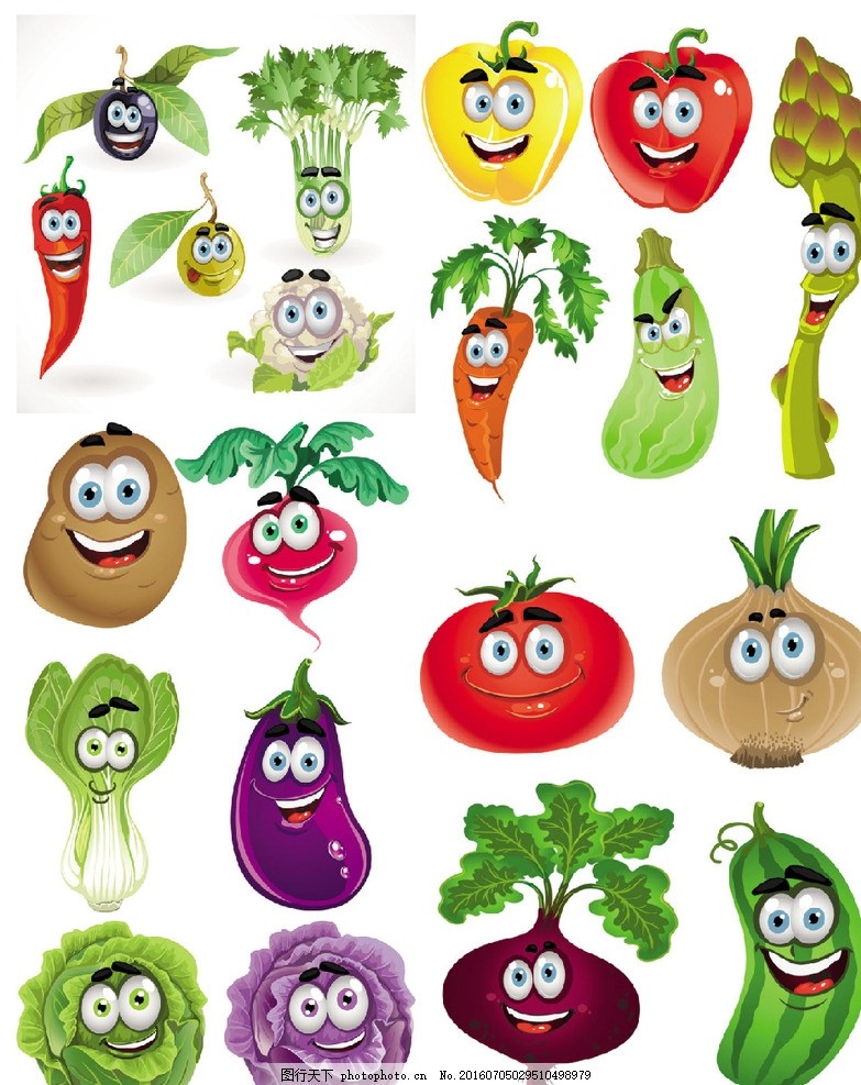 卡通蔬菜表情 從苗木開始的萌趣世界